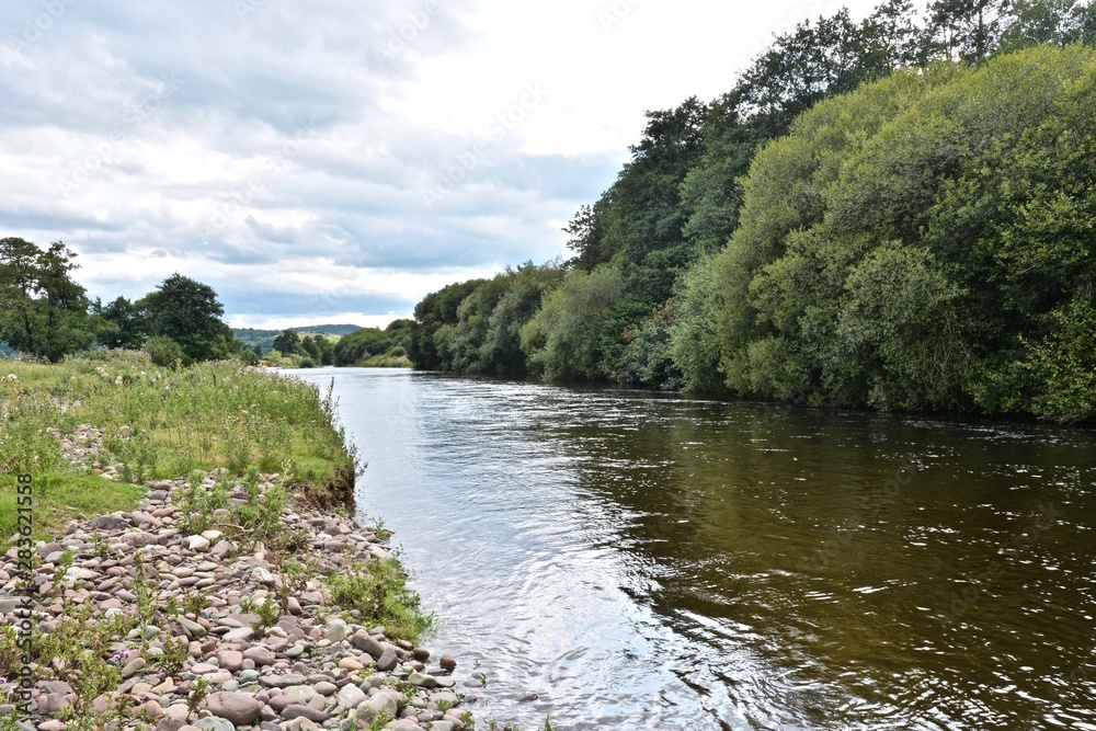 The Towy River near Llangadog, Carmarthenshire, Wales.