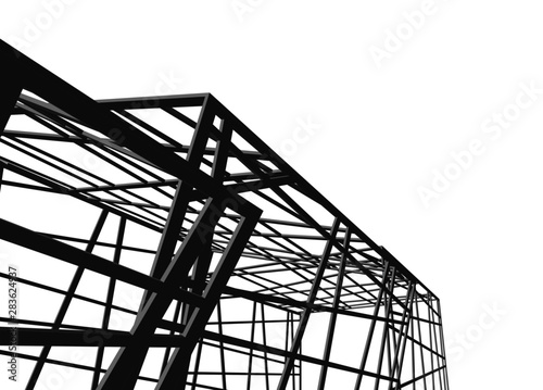 structure building construction. Industrial background