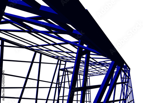 structure building construction. Industrial background