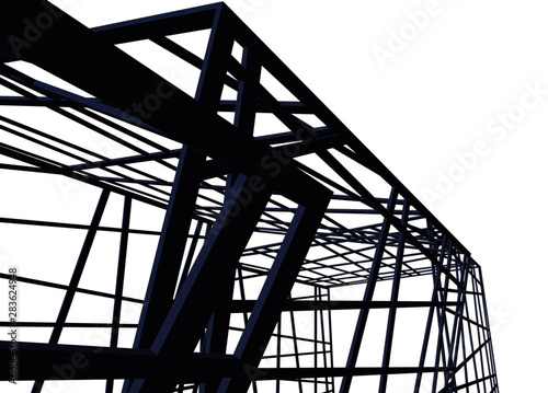 structure building construction. Industrial background