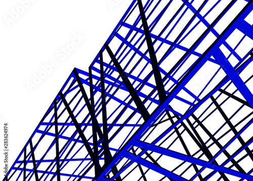 structure building construction. Industrial background