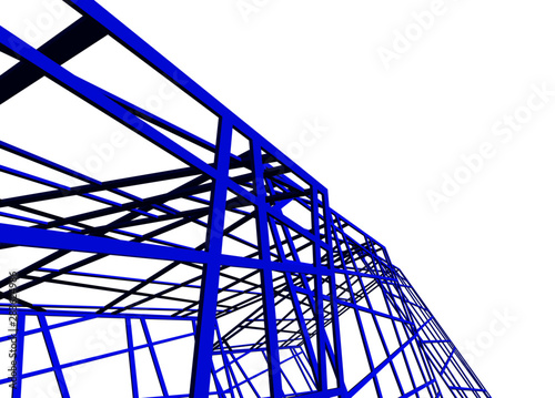 structure building construction. Industrial background
