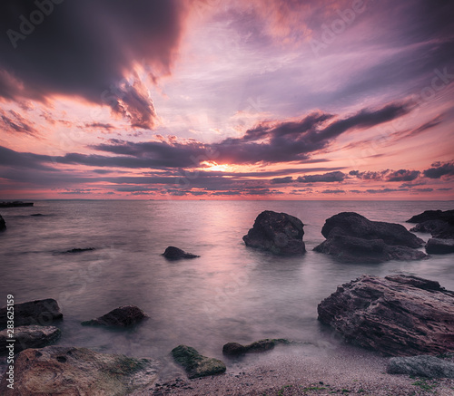 Sunrise at sea
