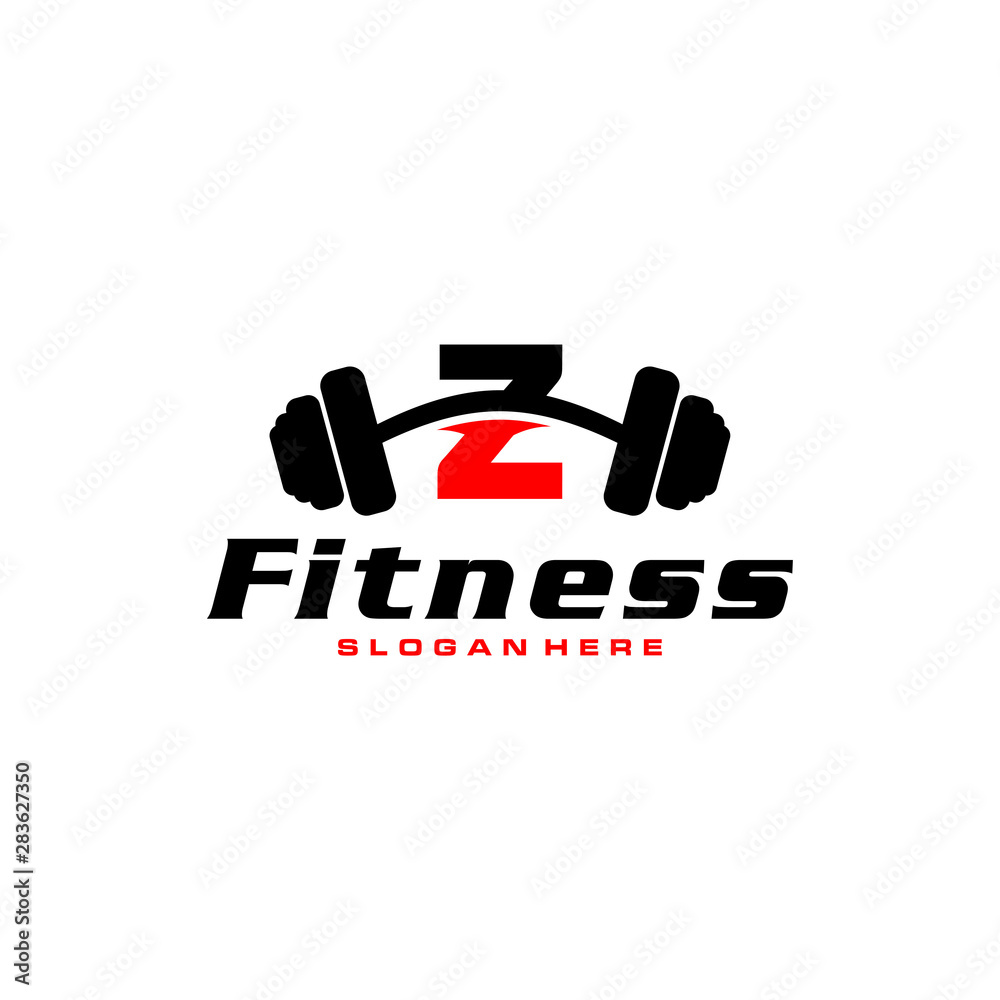 Letter Z Logo With barbell. Fitness Gym logo. fitness vector logo design for gym and fitness. Letter Z Logo With barbell. Fitness Gym logo. fitness vector logo design for gym and fitness.