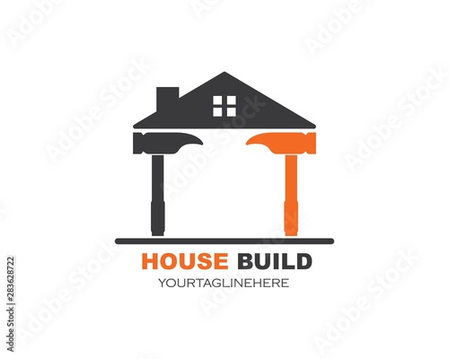 house build and renovation logo icon vector illustration