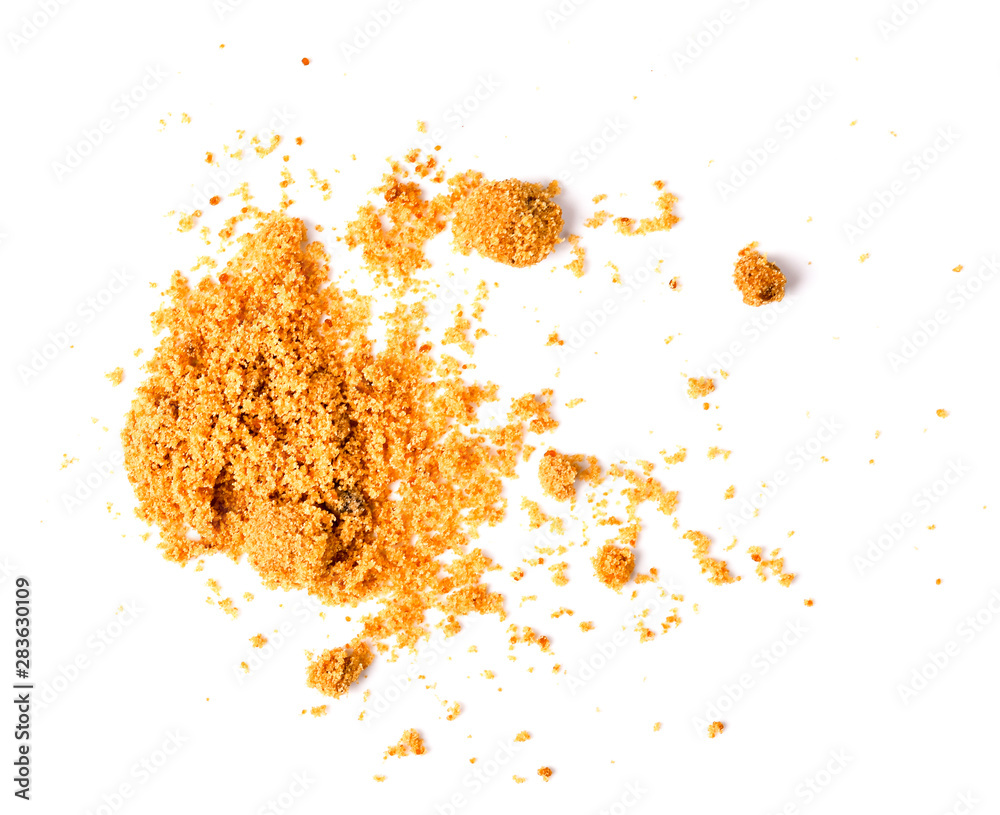 Brown sugar on white background Brown sugar on white background