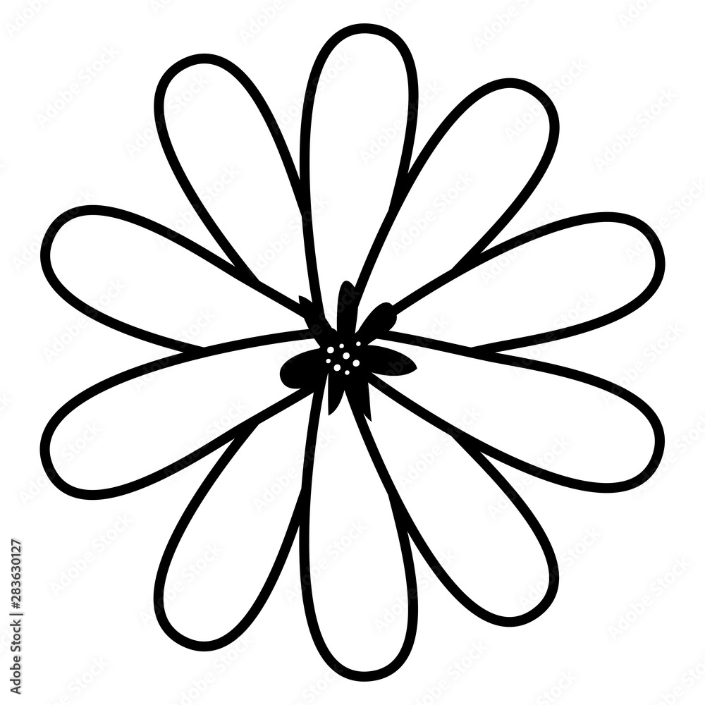 Isolated flower ornament design vector illustration Isolated flower ornament design vector illustration