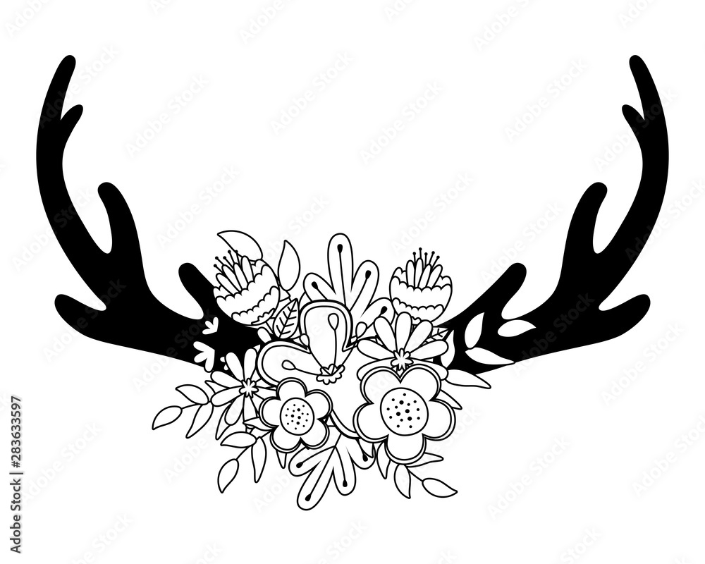 Isolated boho horns design vector illustration