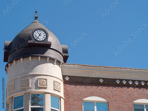 Classic Conemporary Building with Corner Tower photo