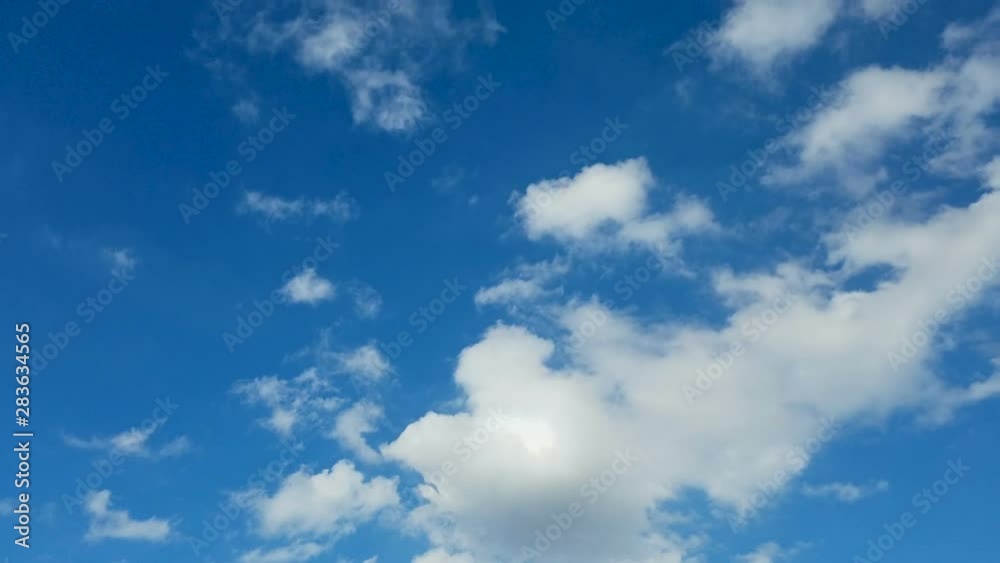 Time Lapse: Clouds Float Peacefully Through Blue Sky Time Lapse: Clouds Float Peacefully Through Blue Sky