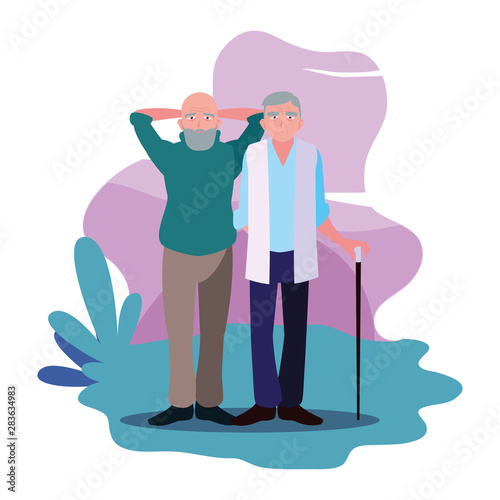 happy grandparents day flat design