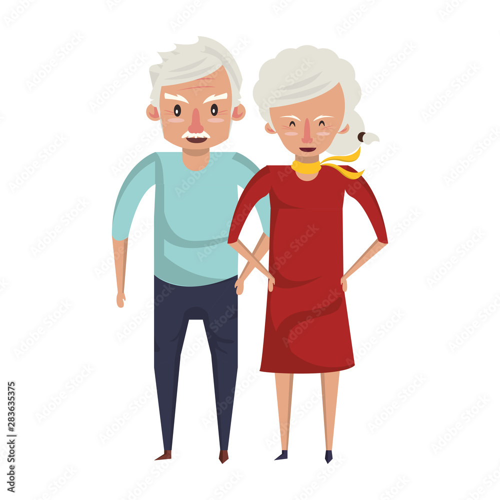 grandparents senior old people cartoon grandparents senior old people cartoon