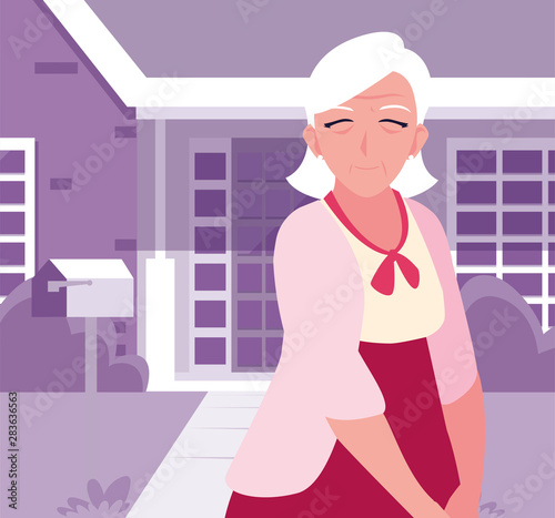 happy grandparents day flat design