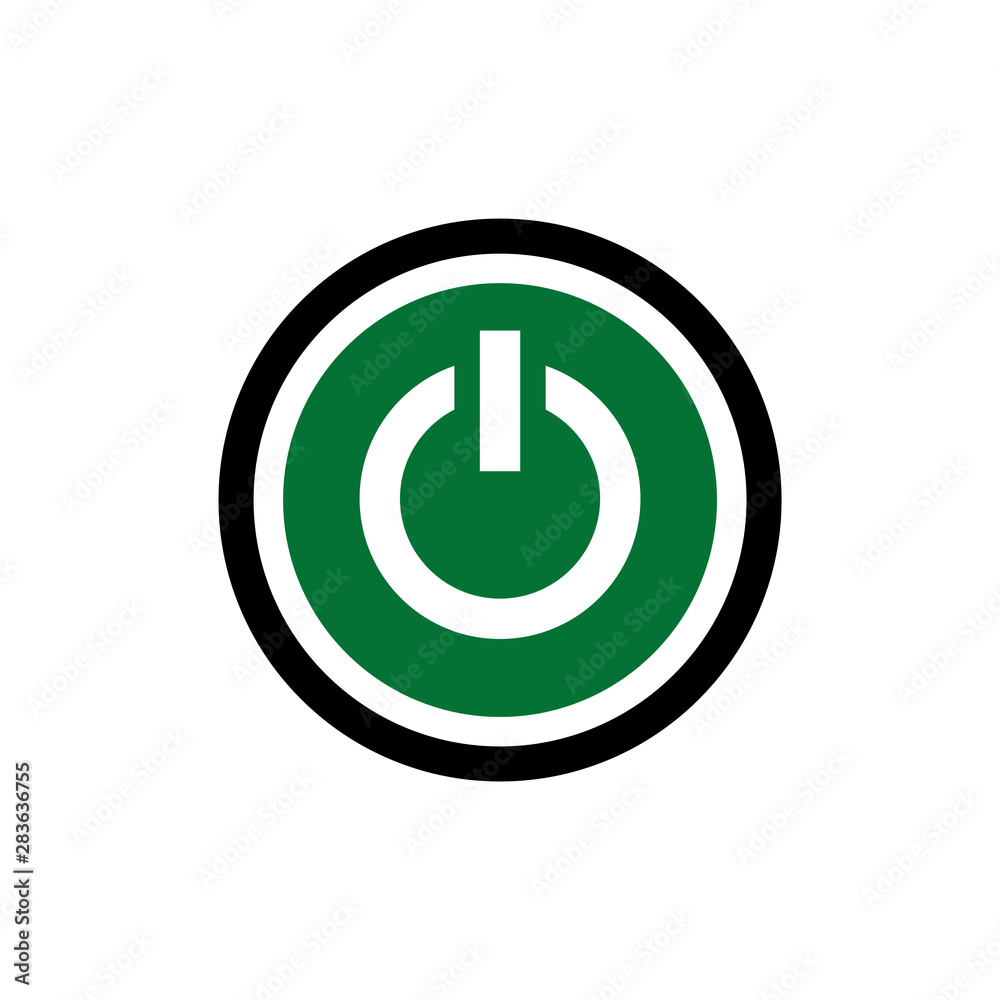Power button swich turn on off icon vector symbol illustration Power button swich turn on off icon vector symbol illustration