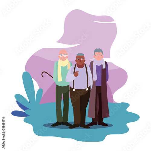 happy grandparents day flat design