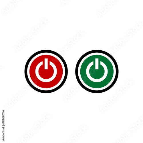 Power button swich turn on off icon vector symbol illustration