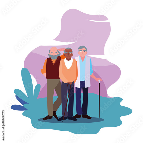 happy grandparents day flat design