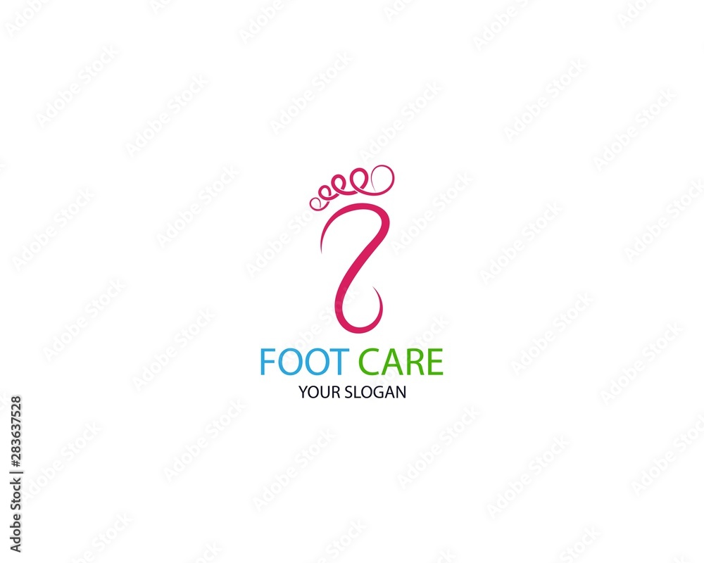 Foot Massage Logo Template Design Vector, Emblem, Design Concept, Creative Symbol, Icon