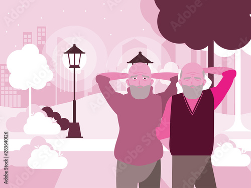 happy grandparents day flat design