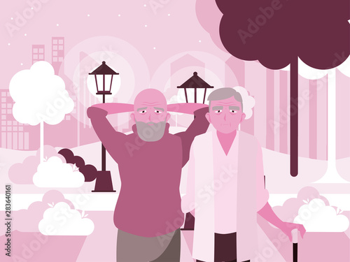 happy grandparents day flat design