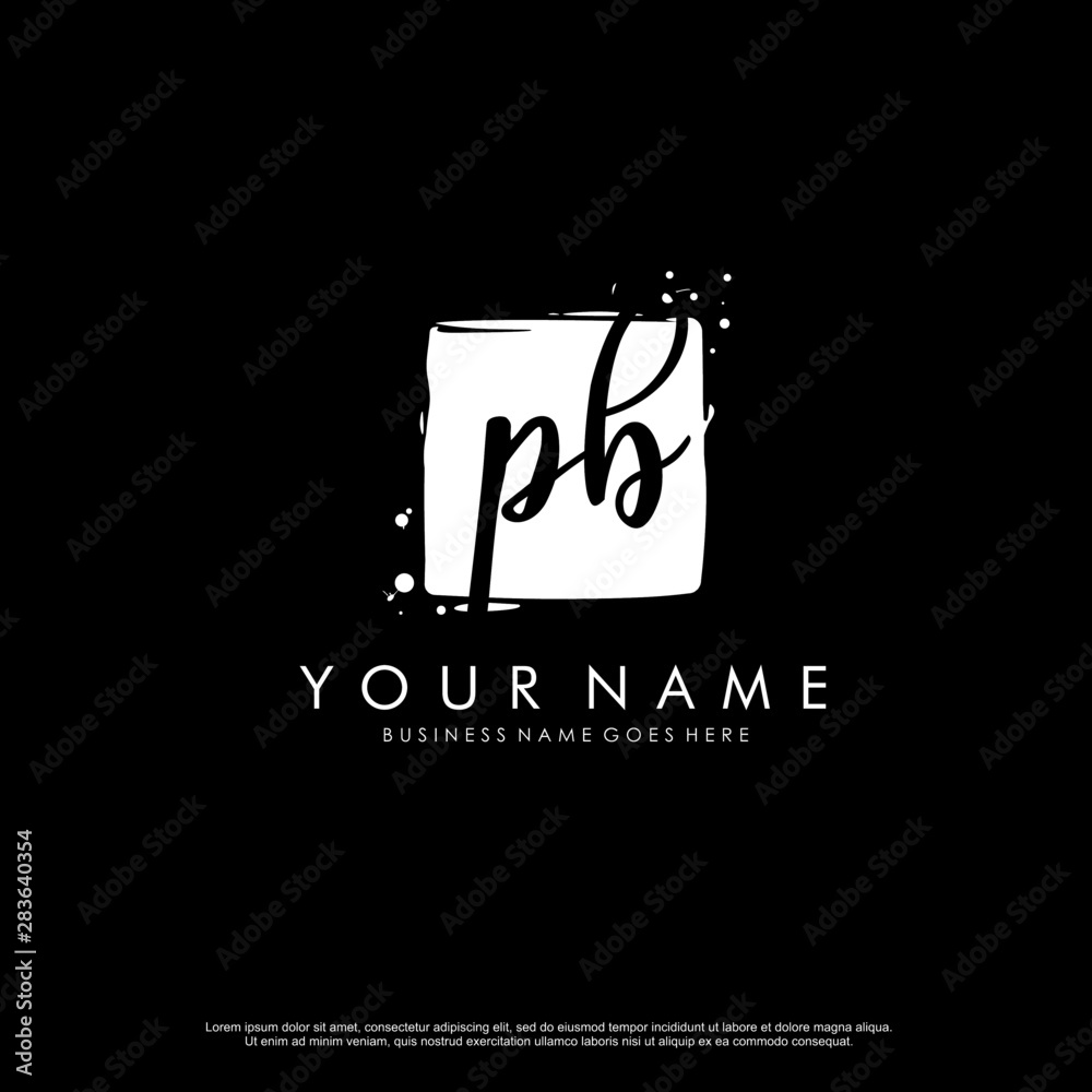 P B PB initial square logo template vector P B PB initial square logo template vector