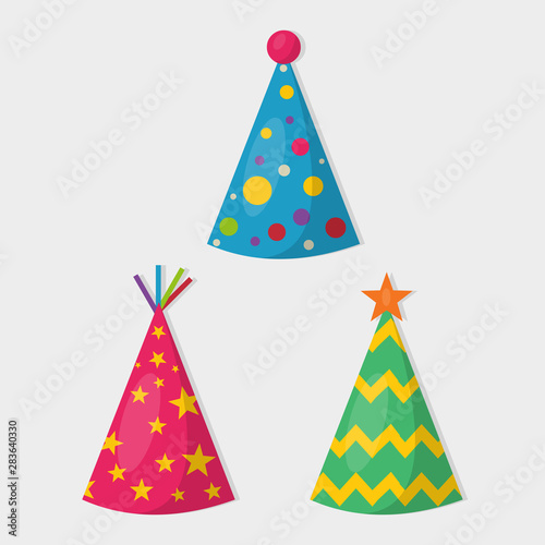 triangle party hat isolated vector illustration