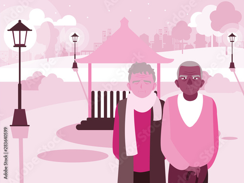 happy grandparents day flat design