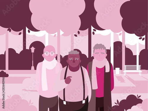 happy grandparents day flat design