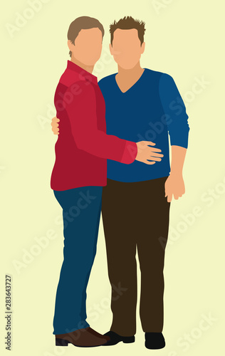 Two Gay men Embracing