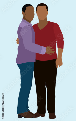 Gay Black Men Embracing