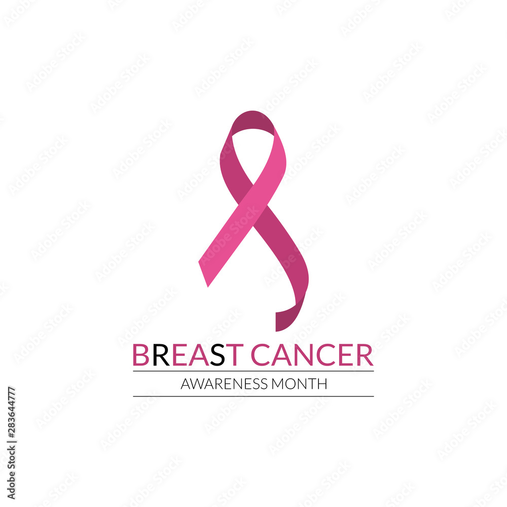 Breast cancer poster design concept. With text: Breast Cancer Awareness Month Breast cancer poster design concept. With text: Breast Cancer Awareness Month