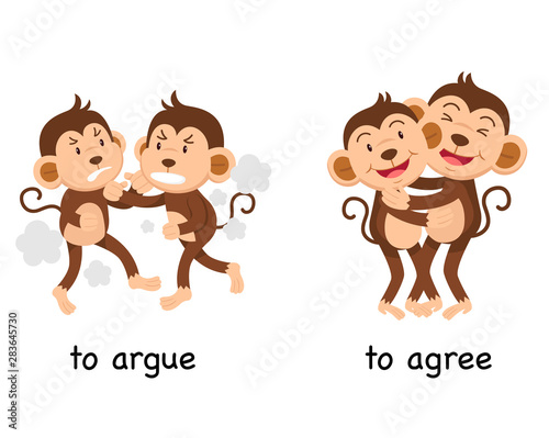 Wallpaper Mural Opposite to argue and to agree vector illustration Torontodigital.ca