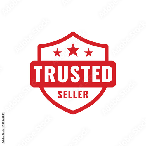 Minimalist Trusted Seller Stamp Logo Design