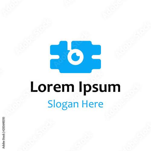 Photo studio logo design. Icon for photographer. Creative lens symbol, eye cam logo icon business