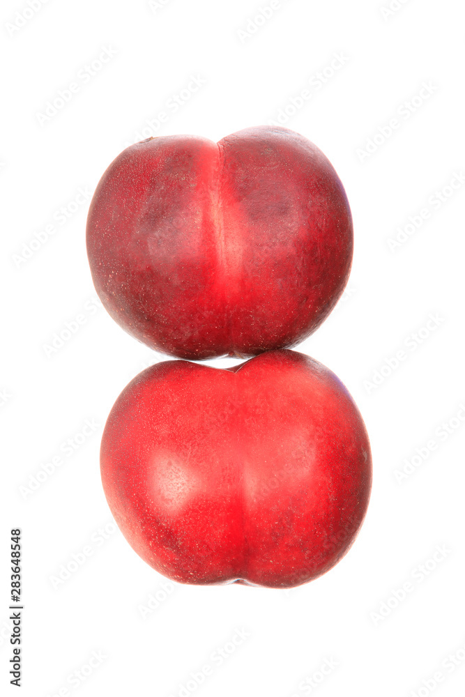 Pair of withering fruits nectarine