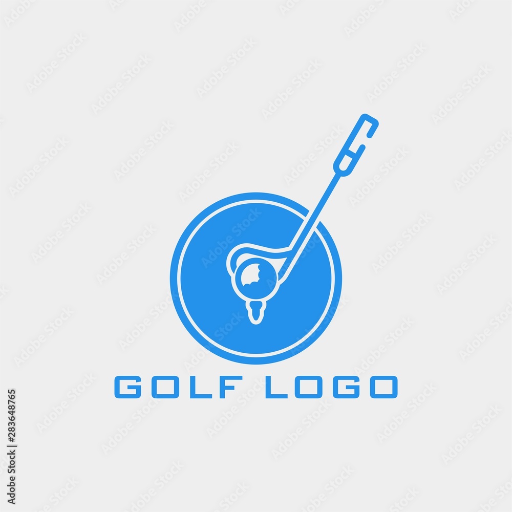 Golf flat Logo design. Editable EPS file. Vector illustration-01