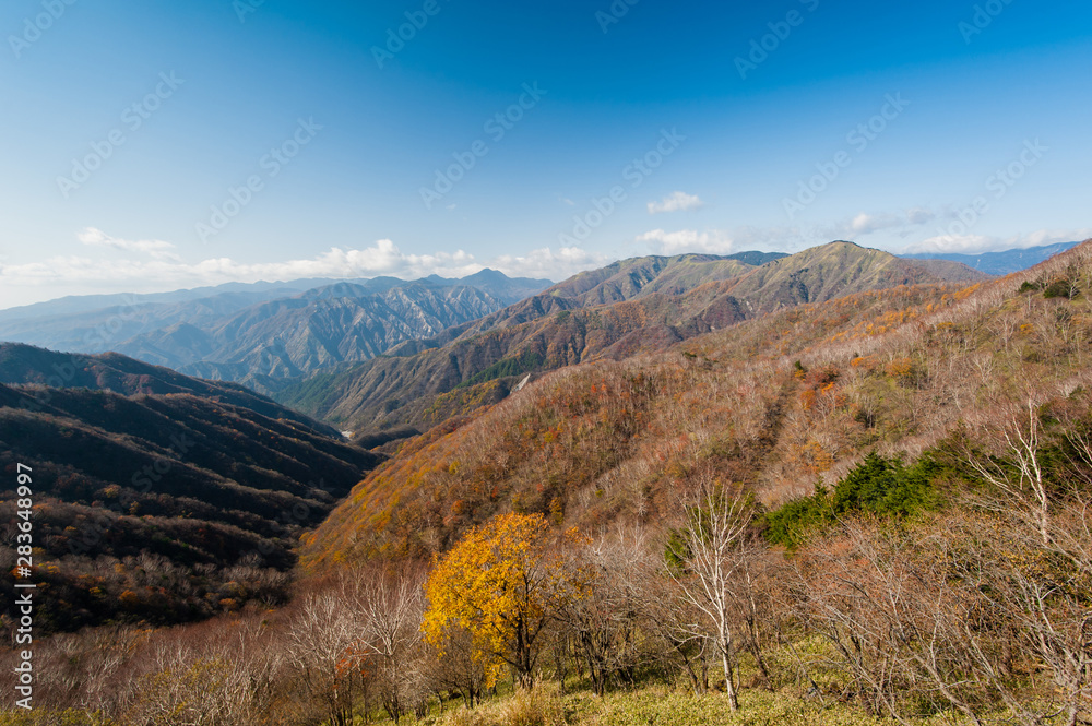 Hiking in the beautiful Mount Nantai and Lake Chuzenji in autumn season, Nikko, Japan ( Aerial photography ) Hiking in the beautiful Mount Nantai and Lake Chuzenji in autumn season, Nikko, Japan ( Aerial photography )