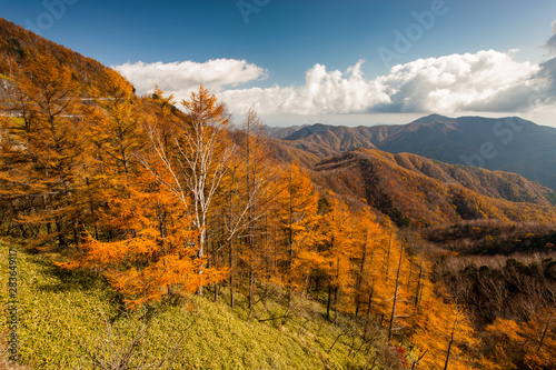 Hiking in the beautiful Mount Nantai and Lake Chuzenji in autumn season, Nikko, Japan ( Aerial photography ) © chuck hsu
