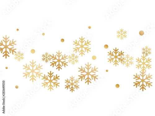 Flying gradient snow flakes background, awesome water crystals vector.