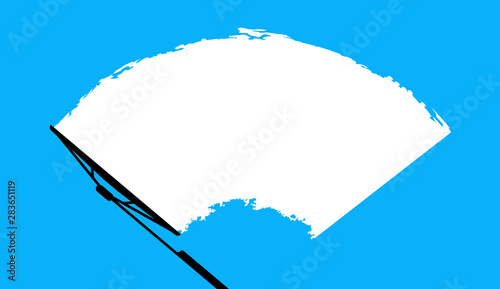 Check Wiper wipers cleans the windshield