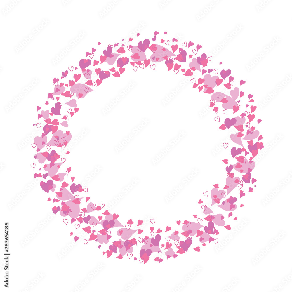 circle frame of hearts for Valentine circle frame of hearts for Valentine