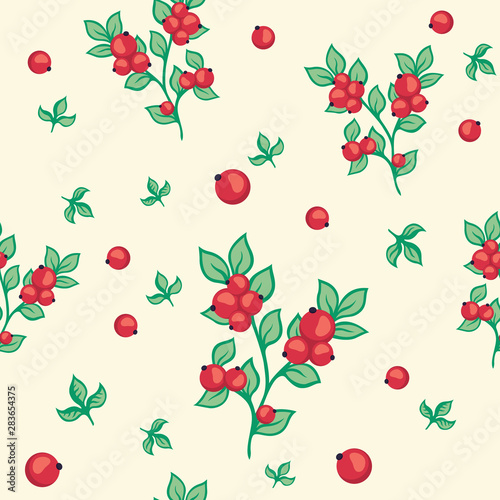 Wallpaper Mural Seamless pattern with red currant berries Torontodigital.ca