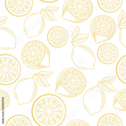 Lemon seamless pattern