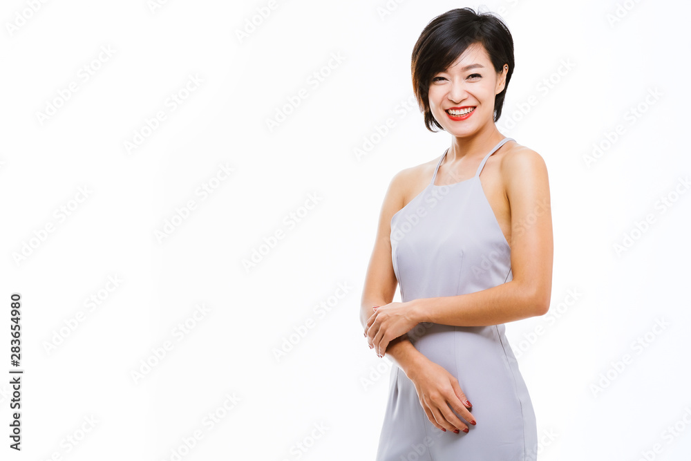 Attractive asian woman isolated on white background. Attractive asian woman isolated on white background.
