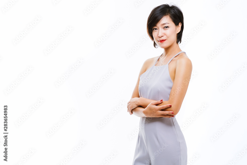 Attractive asian woman isolated on white background. Attractive asian woman isolated on white background.