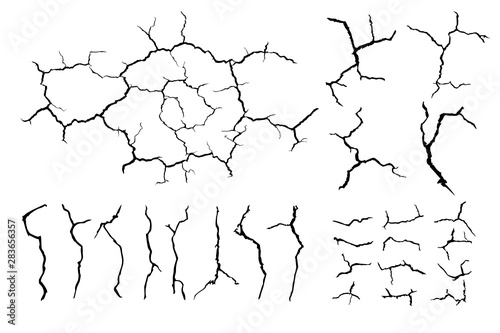 cracks ground for abstract background