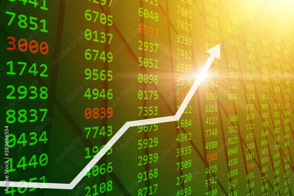 Wall Mural Bull Stock Market - Good stock buy prices up from Global economic and financial