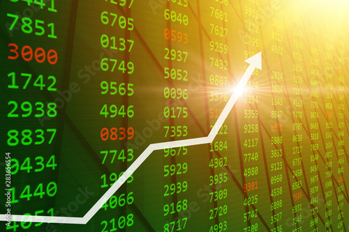 Canvastavla Bull Stock Market - Good stock buy prices up from Global economic and financial