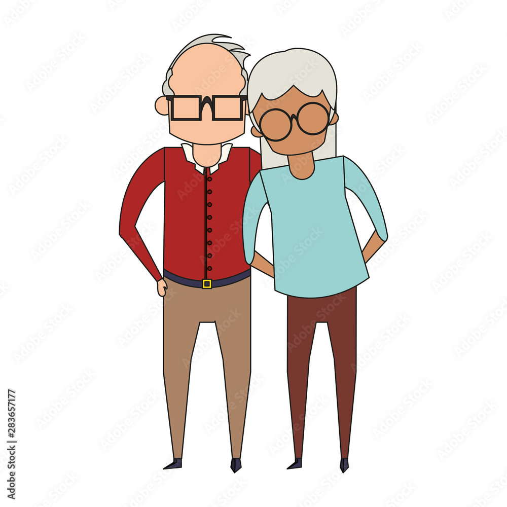 grandparents senior old people cartoon faceless grandparents senior old people cartoon faceless