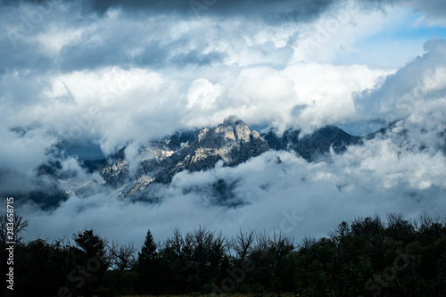 Tetons Consumed by Low-Lying Clouds